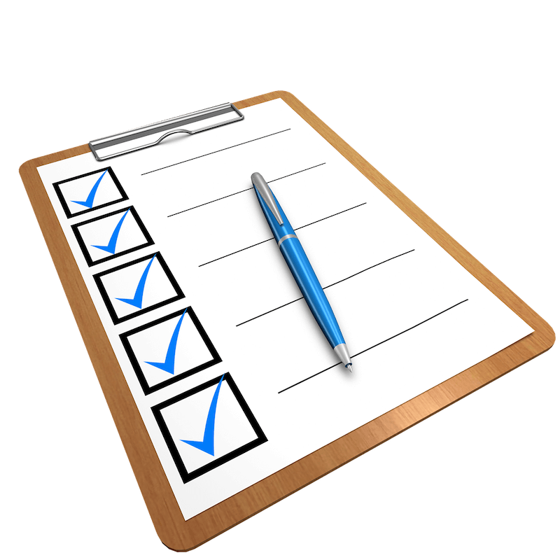 checklist clipboard